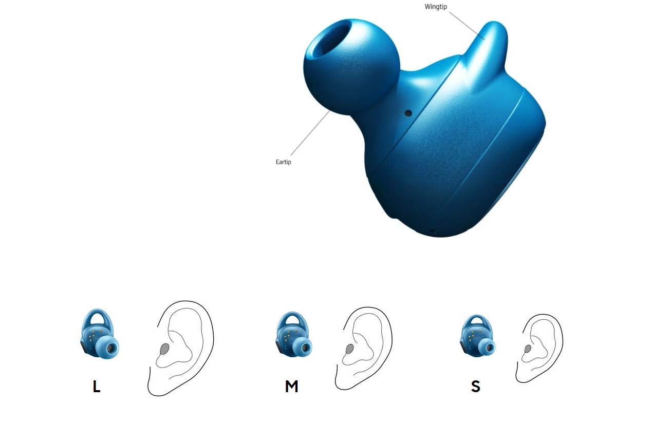 Bluetooth sluchátka gear IconX se smyslem pro styl a ergonomické vlastnosti